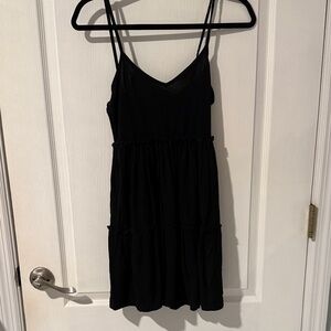 Elegant Black Spaghetti Strap Dress